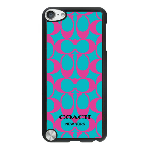 Coach Big Logo Fuchsia Blue iPod Touch 5TH CAD | Women - Click Image to Close